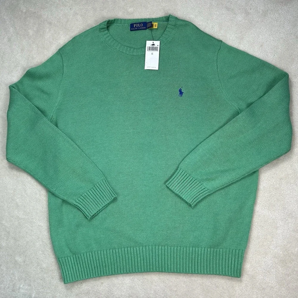Polo Ralph Lauren Sweater Mens XL Crew Neck Heavy Cotton Knit Classic Preppy